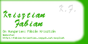 krisztian fabian business card