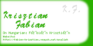krisztian fabian business card